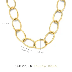 Isabel Bernard Aidee Annette 14 karaat gouden schakelketting Best