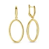 Isabel Bernard Aidee Annette 14 karaat gouden schakel oorhangers Sale