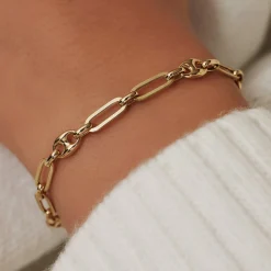 Isabel Bernard Aidee Demie 14 karaat gouden schakelarmband Online