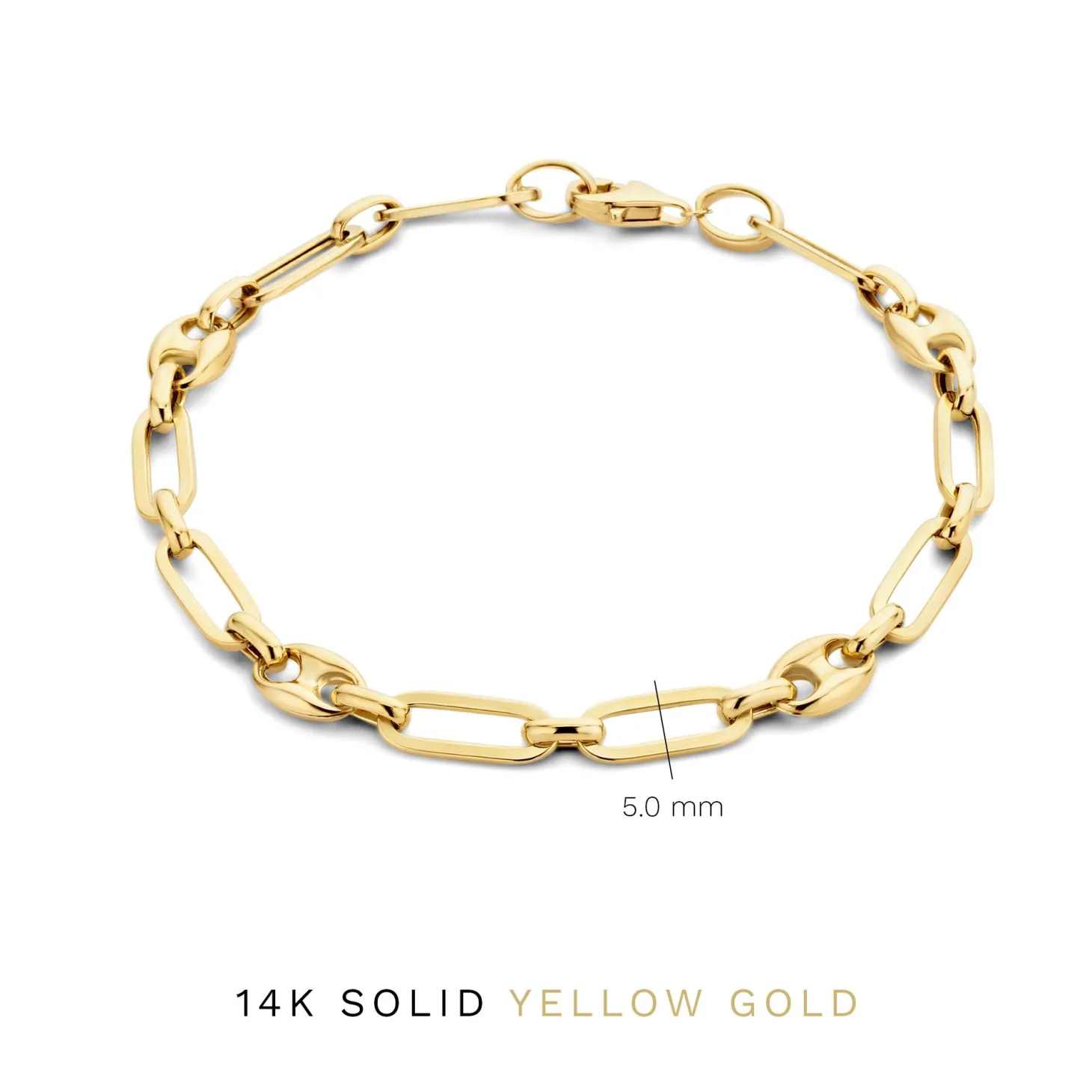 Isabel Bernard Aidee Demie 14 karaat gouden schakelarmband Online