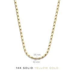 Isabel Bernard Aidee Gigi 14 karaat gouden collier met schakels Clearance