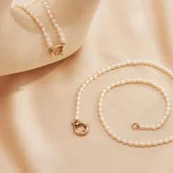 Isabel Bernard Aidee Marissa 14 karaat gouden collier met zoetwaterparels Sale