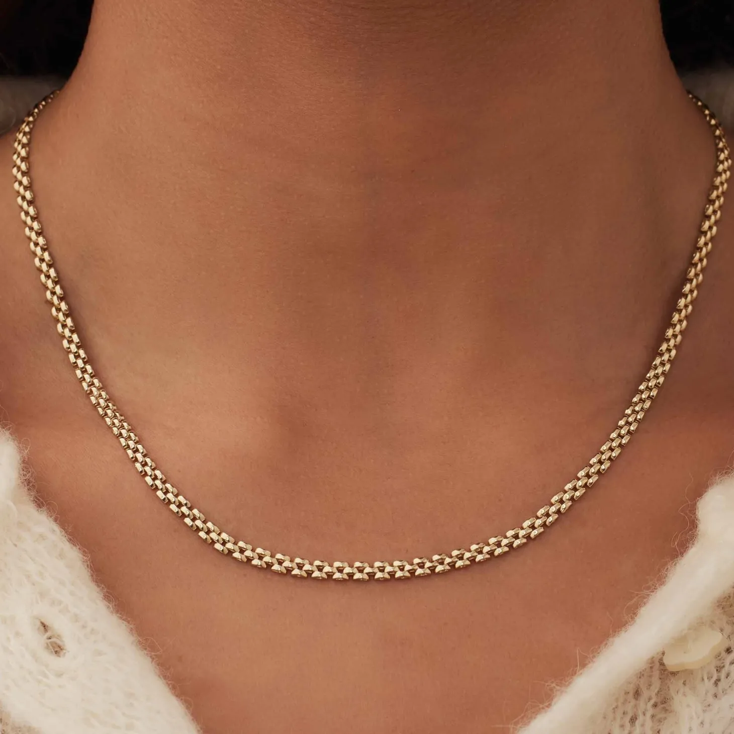 Isabel Bernard Aidee Rosine 14 karaat gouden schakelketting Online