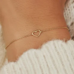 Isabel Bernard Belleville Amore 14 karaat gouden armband met hartje Best Sale