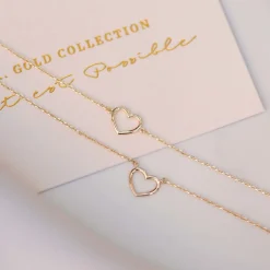 Isabel Bernard Belleville Amore 14 karaat gouden collier met hartje Hot