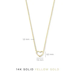 Isabel Bernard Belleville Amore 14 karaat gouden collier met hartje Hot
