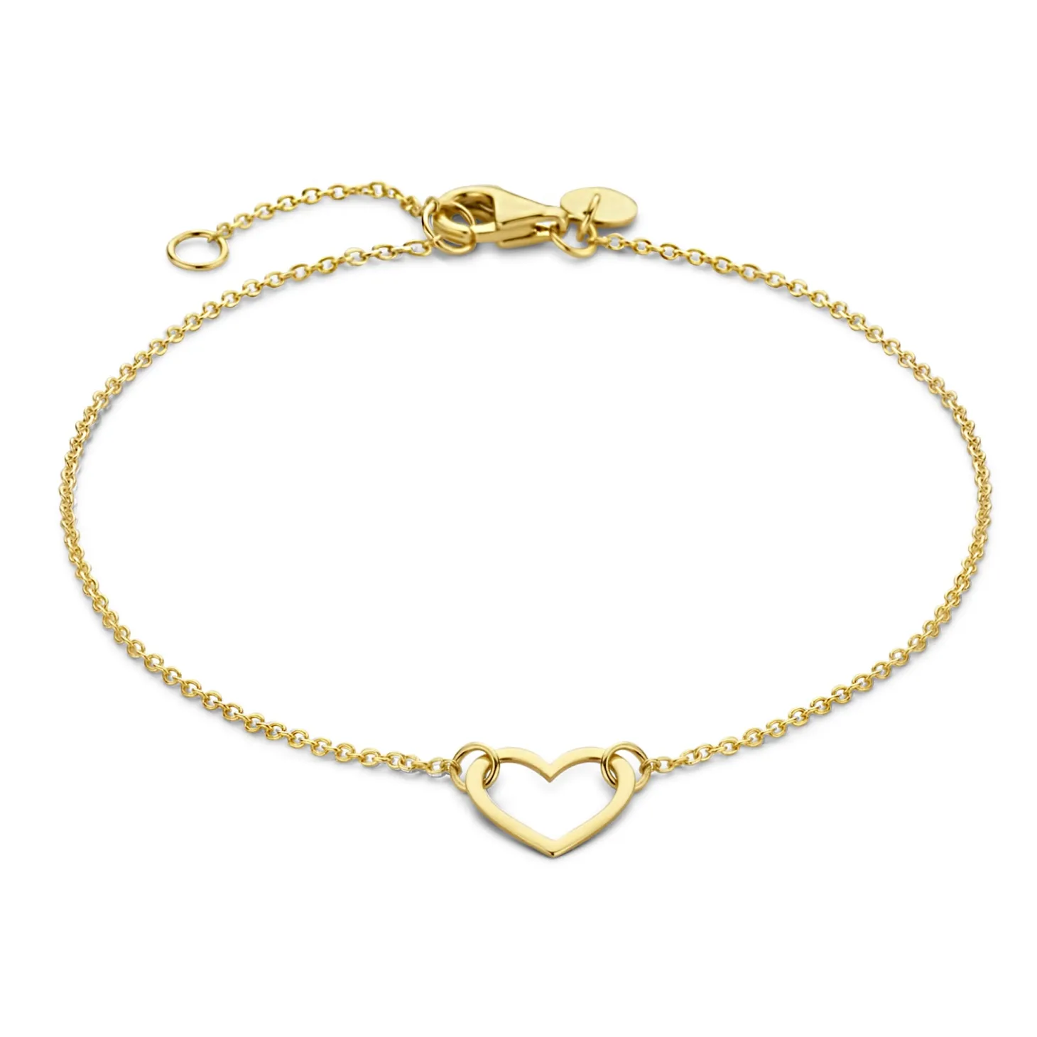 Isabel Bernard Belleville Amore 14 karaat gouden armband met hartje Cheap