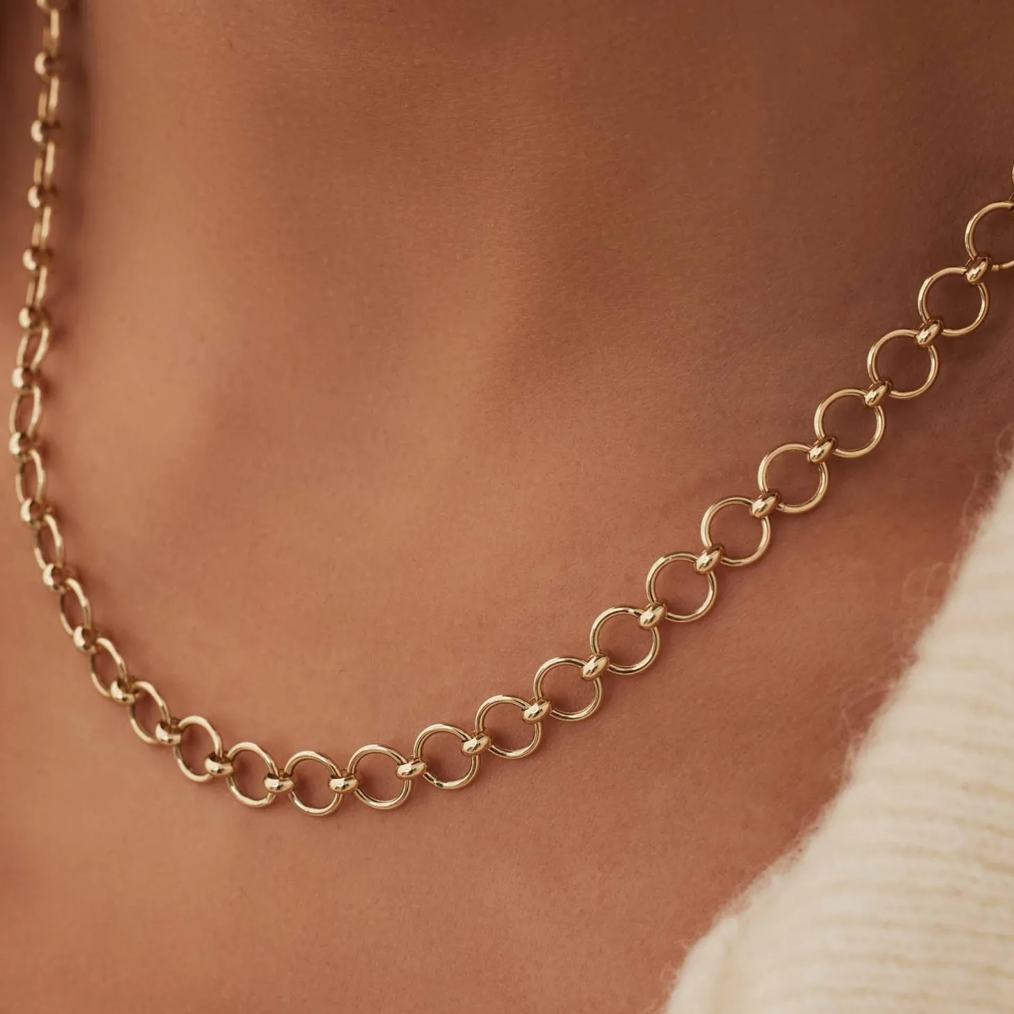 Isabel Bernard Belleville Axelle 14 karaat gouden schakelketting Best