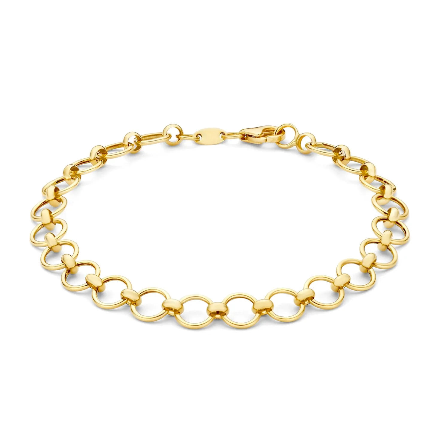 Isabel Bernard Belleville Axelle 14 karaat gouden schakelarmband Online