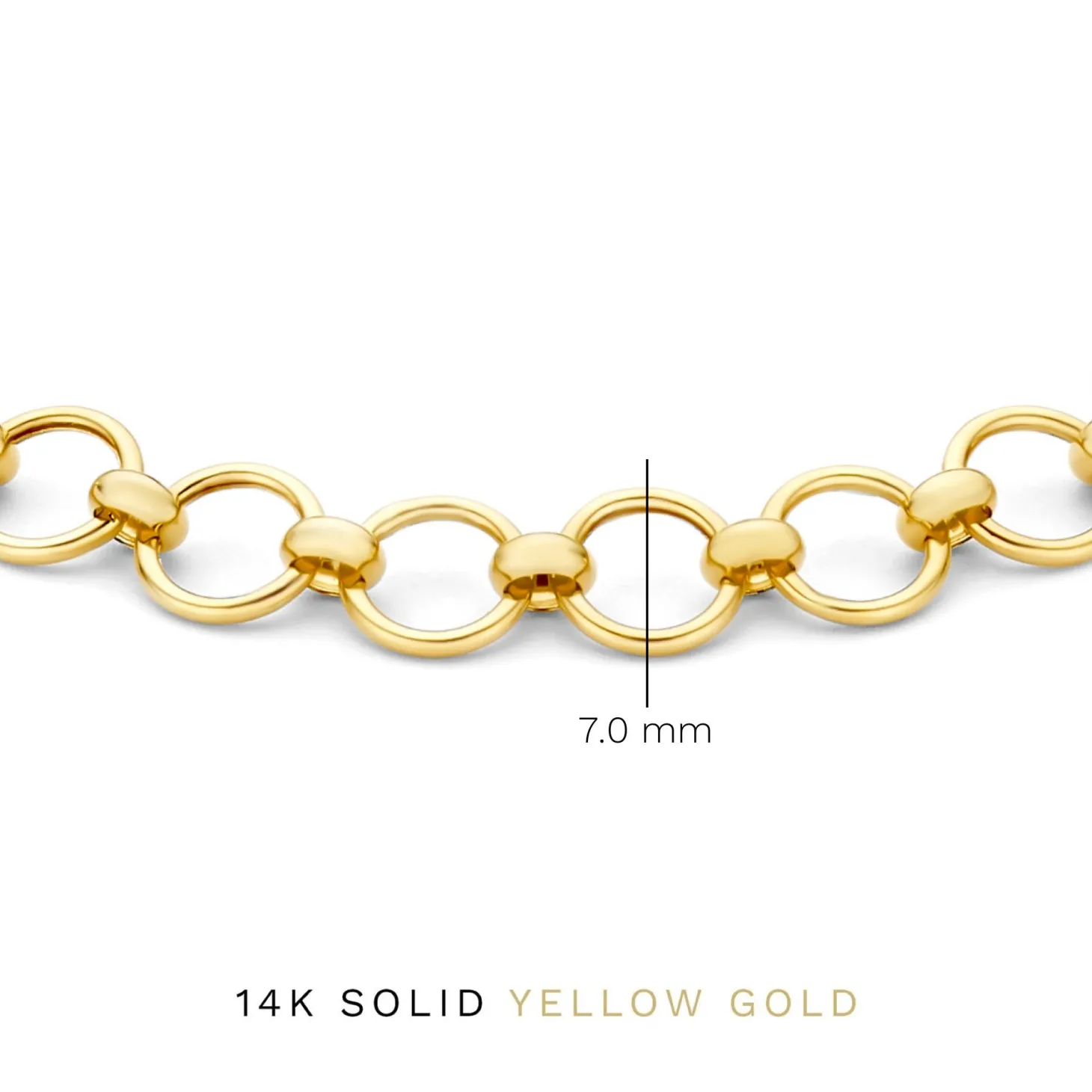 Isabel Bernard Belleville Axelle 14 karaat gouden schakelarmband Online