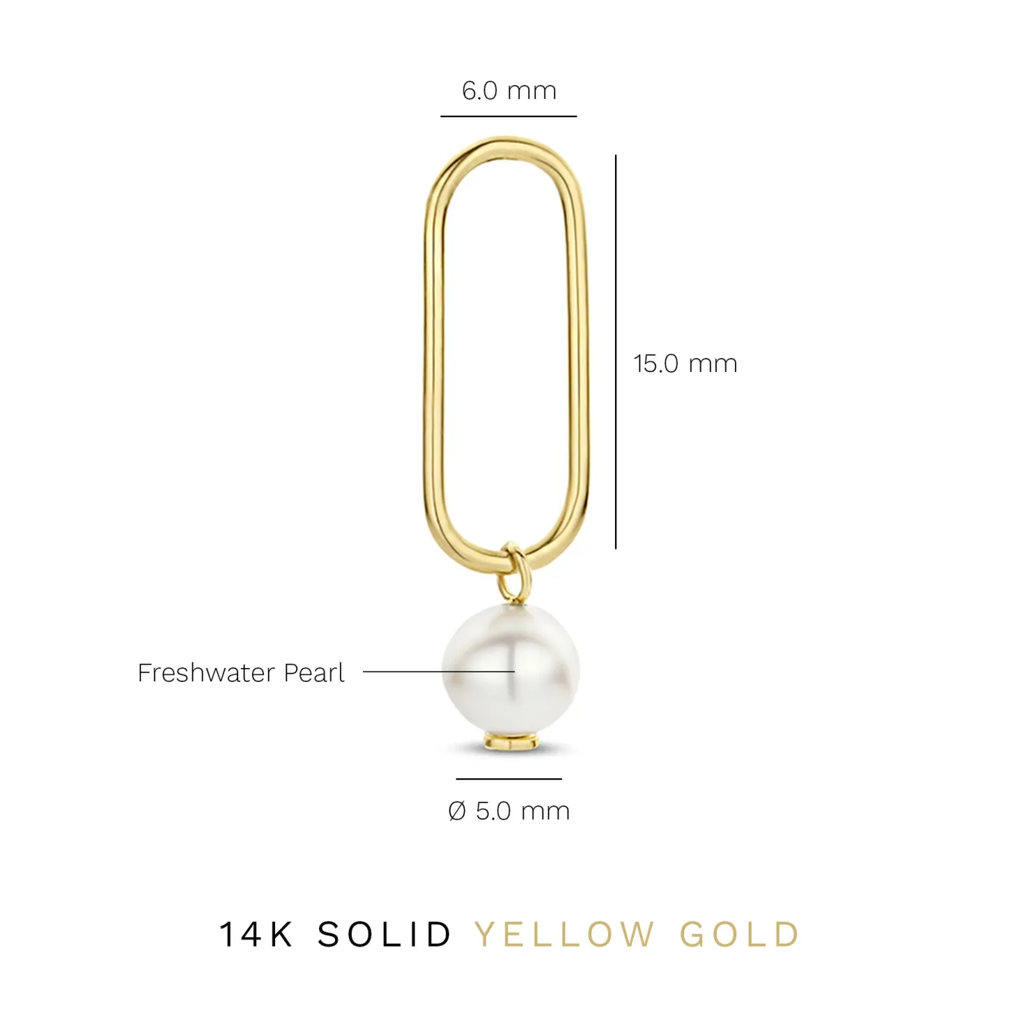 Isabel Bernard Belleville Luna 14 karaat gouden oorknoppen met zoetwaterparel Best Sale