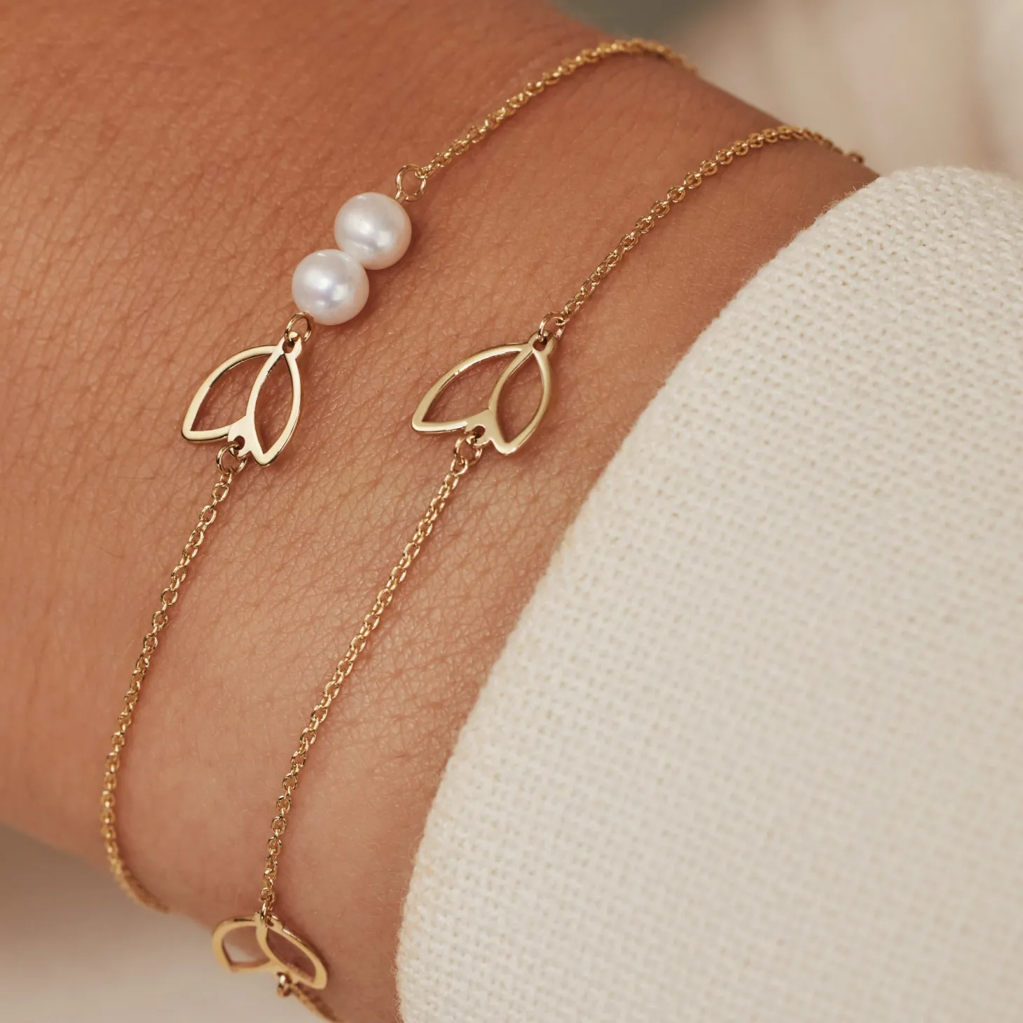 Isabel Bernard Belleville Noémi 14 karaat gouden armband met zoetwaterparels Cheap