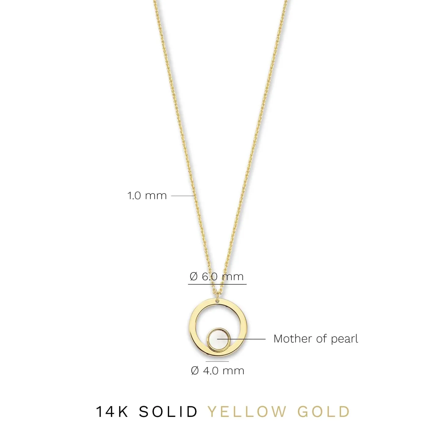 Isabel Bernard Belleville Nova 14 karaat gouden collier met parelmoer Hot