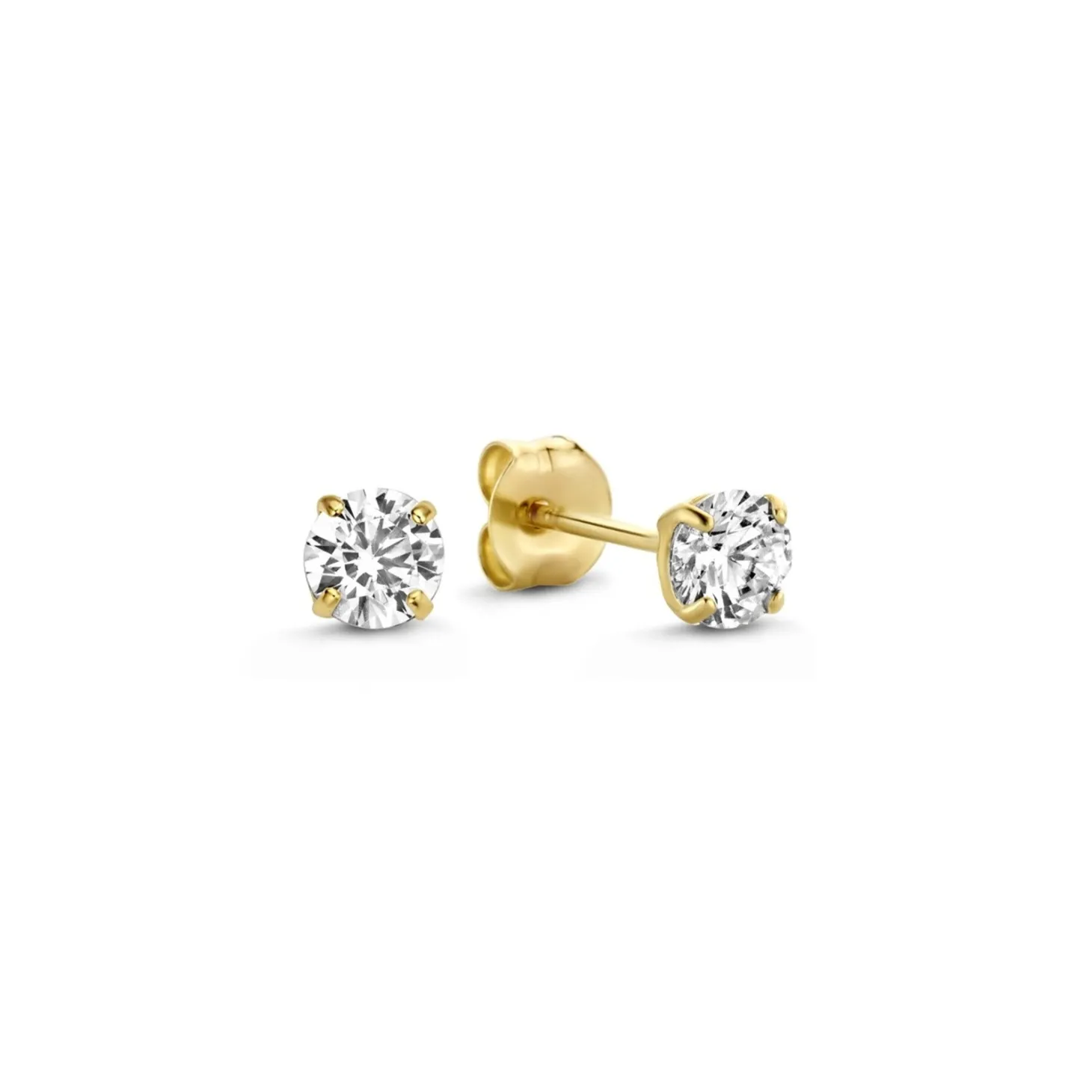 Isabel Bernard Cadeau d'Isabel 14 karaat gouden oorbellen set met zirkonia steentjes Flash Sale