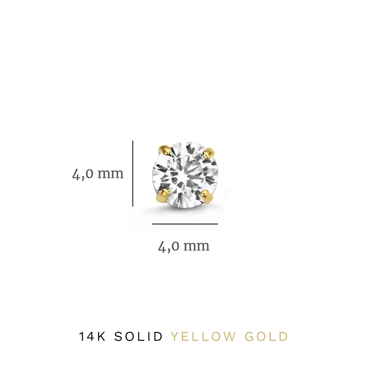 Isabel Bernard Cadeau d'Isabel 14 karaat gouden oorbellen set met zirkonia steentjes Flash Sale