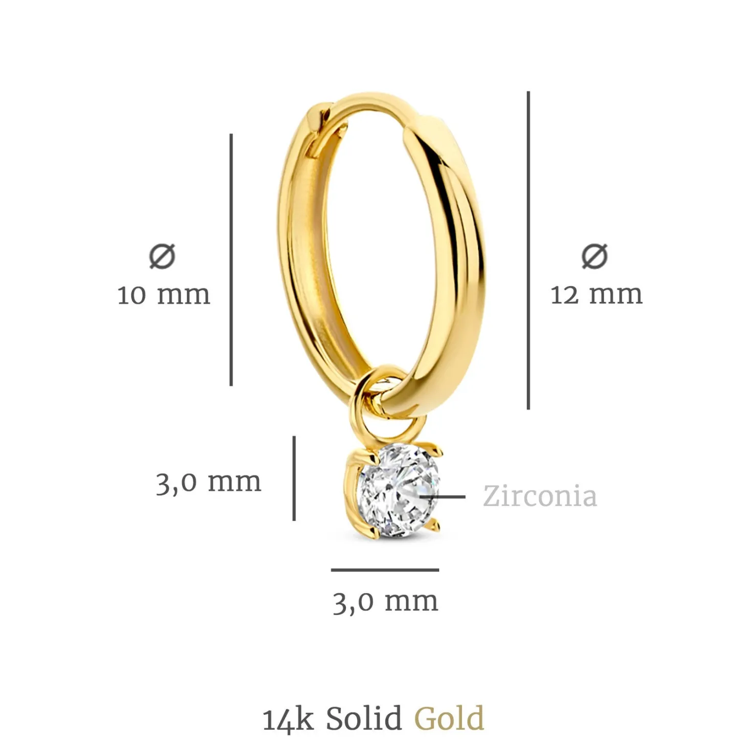 Isabel Bernard Cadeau d'Isabel 14 karaat gouden oorbellen set met zirkonia steentjes Flash Sale