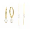 Isabel Bernard Cadeau d'Isabel 14 karaat gouden oorbellen set met zoetwaterparels Discount