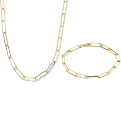 Isabel Bernard Cadeau d'Isabel 14 karaat gouden collier en armband giftset Flash Sale