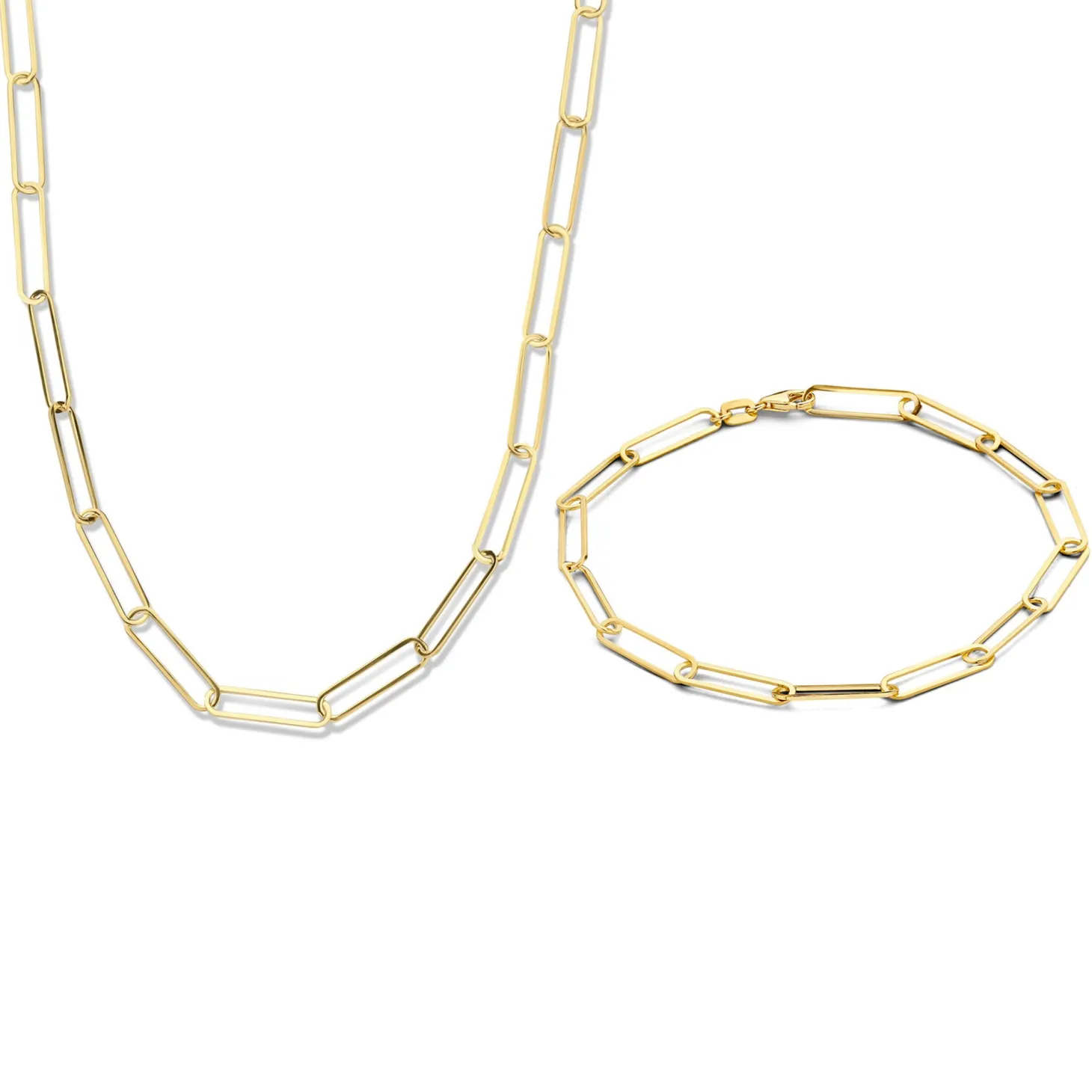 Isabel Bernard Cadeau d'Isabel 14 karaat gouden collier en armband giftset Flash Sale
