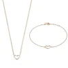 Isabel Bernard Cadeau d'Isabel 14 karaat rosé gouden collier en armband giftset met hartje Hot