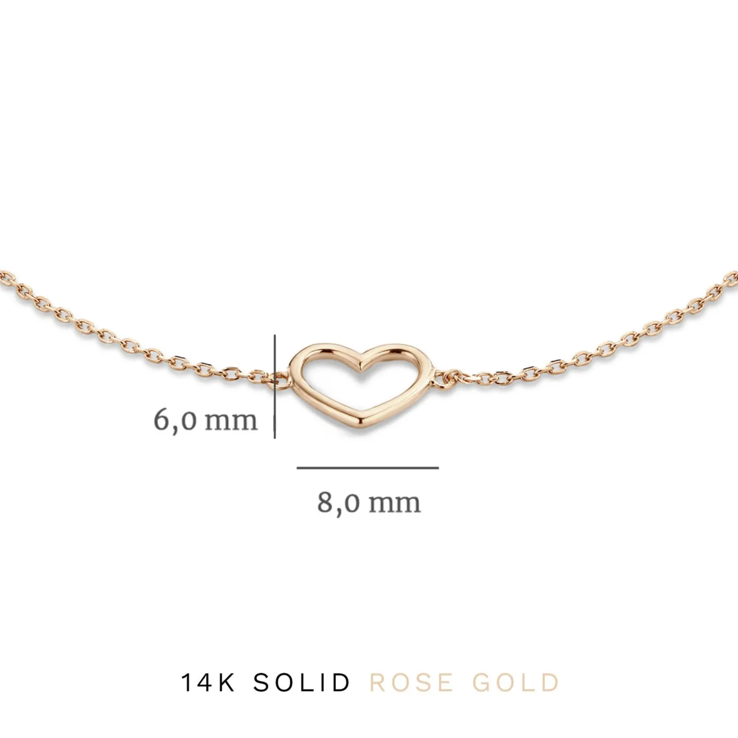 Isabel Bernard Cadeau d'Isabel 14 karaat rosé gouden collier en armband giftset met hartje Hot