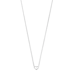 Isabel Bernard Cadeau d'Isabel 14 karaat witgouden collier en armband giftset met hartje Store