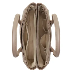 Isabel Bernard Cadeau d'Isabel taupe leren handtas en portemonnee giftset Best Sale