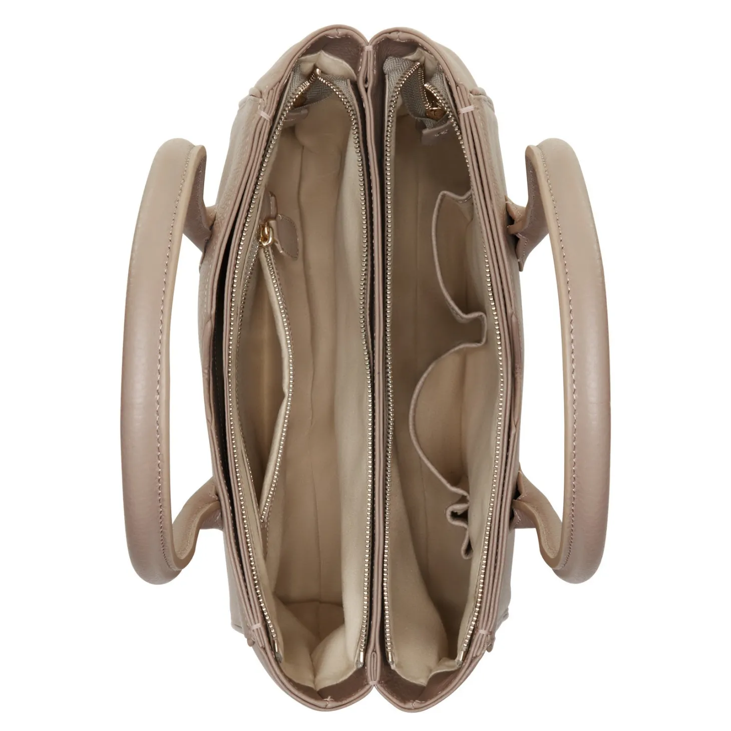 Isabel Bernard Cadeau d'Isabel taupe leren handtas en portemonnee giftset Best Sale