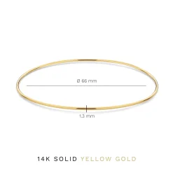 Isabel Bernard Cour d'Honneur Adora 14 karaat gouden bangle Outlet