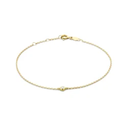 Isabel Bernard De la Paix Alfie 14 karaat gouden armband met diamant 0.05 karaat Outlet