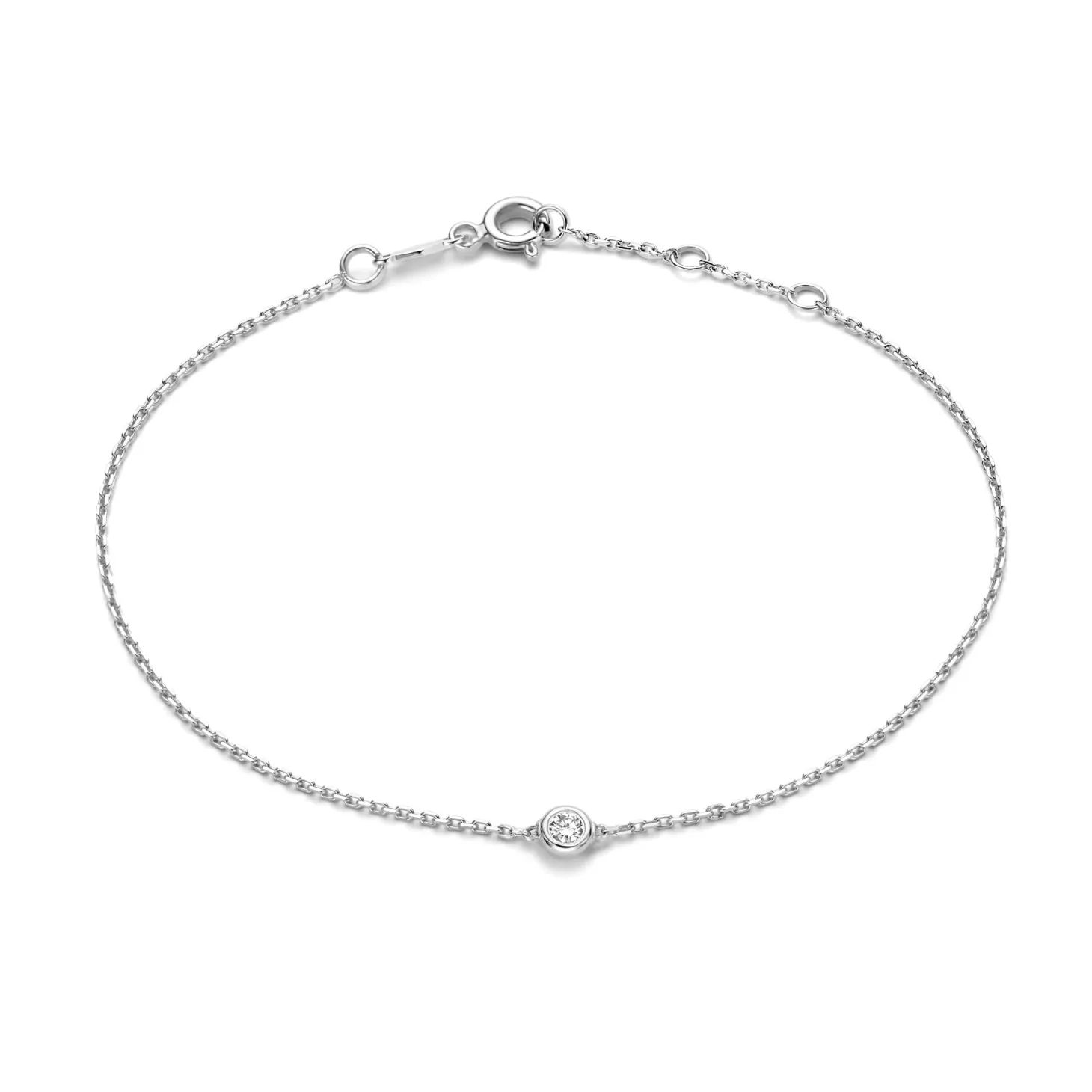 Isabel Bernard De la Paix Alfie 14 karaat witgouden armband met diamant 0.05 karaat Flash Sale