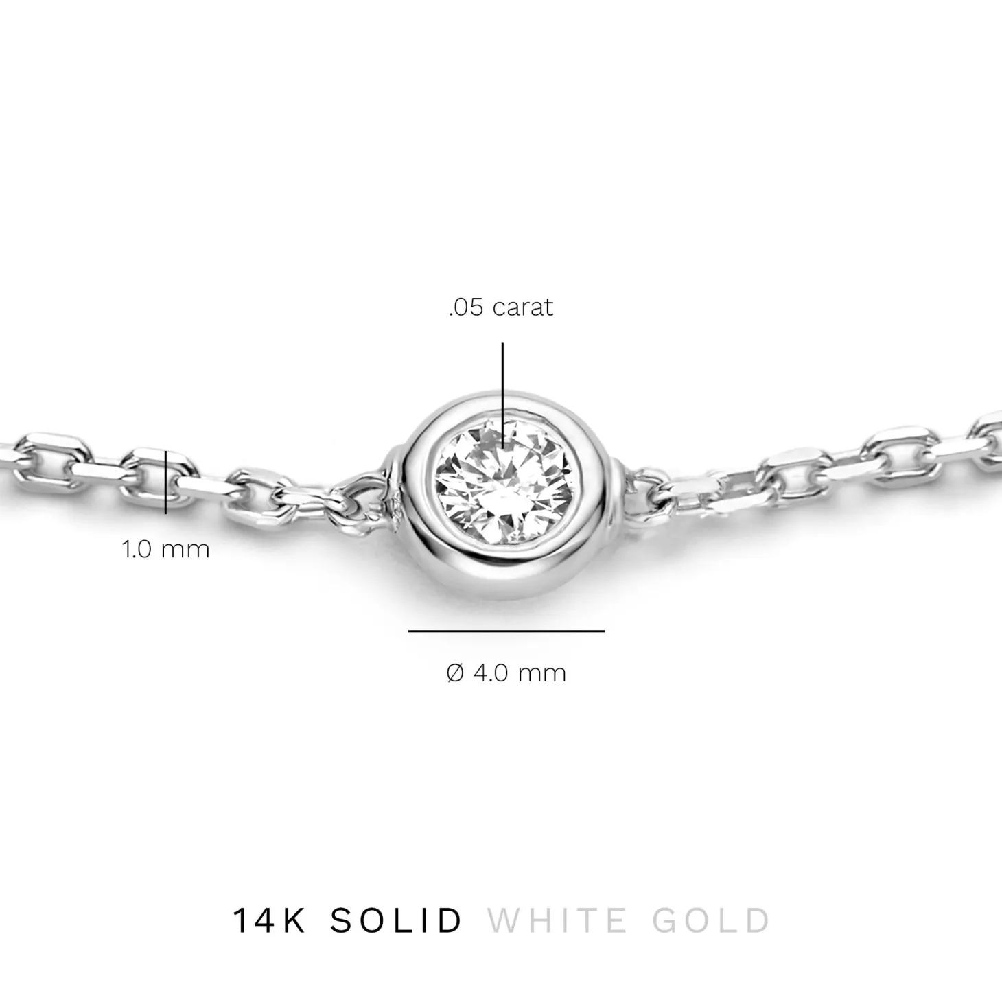 Isabel Bernard De la Paix Alfie 14 karaat witgouden armband met diamant 0.05 karaat Flash Sale