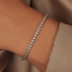 Isabel Bernard De la Paix Alfie 14 karaat witgouden tennis armband met diamant 0.36 karaat Hot