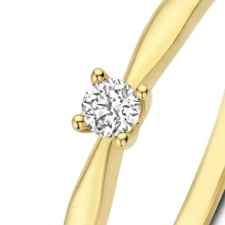 Isabel Bernard De la Paix Celesse 14 karaat gouden ring met diamant 0.07 karaat Best