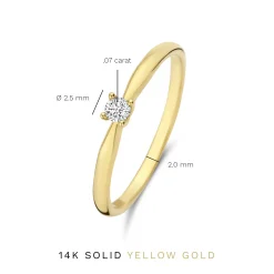 Isabel Bernard De la Paix Celesse 14 karaat gouden ring met diamant 0.07 karaat Best