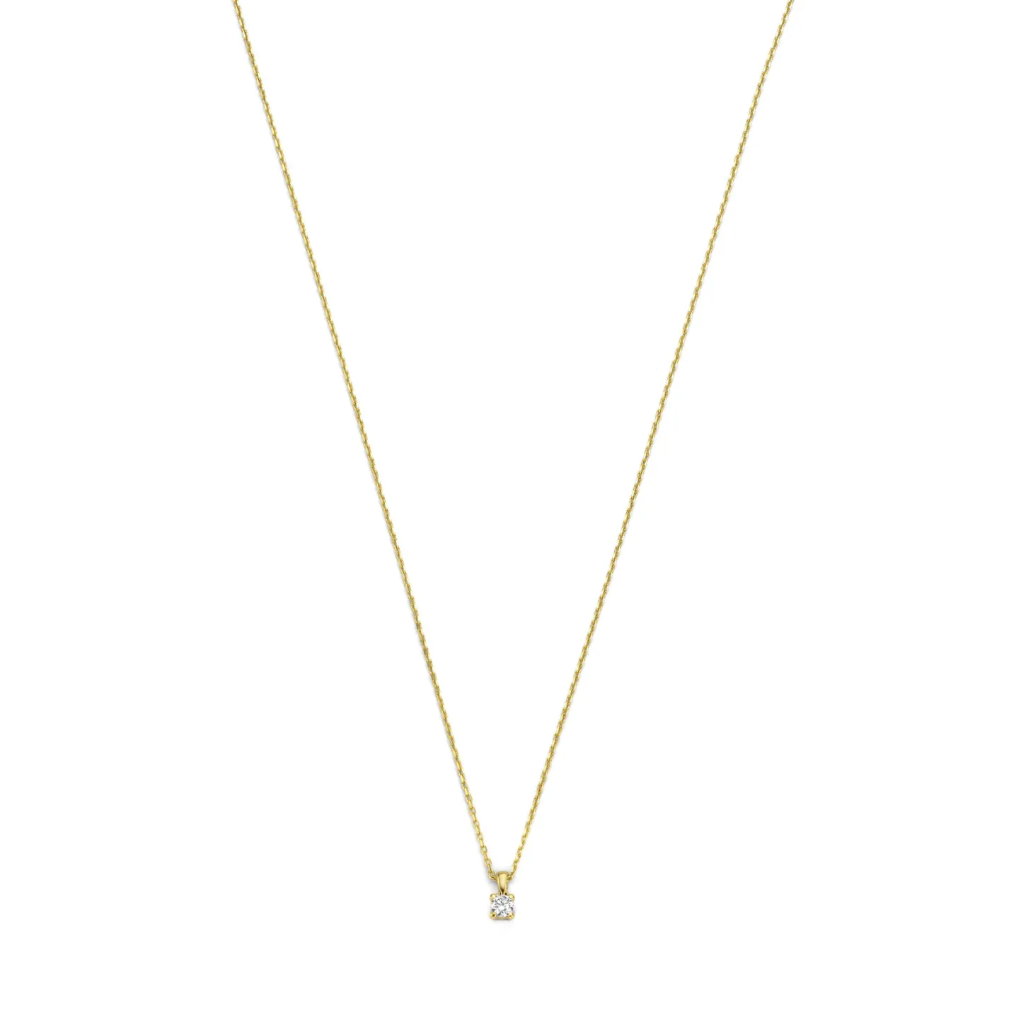Isabel Bernard De la Paix Christine 14 karaat gouden collier met diamant 0.10 karaat Cheap