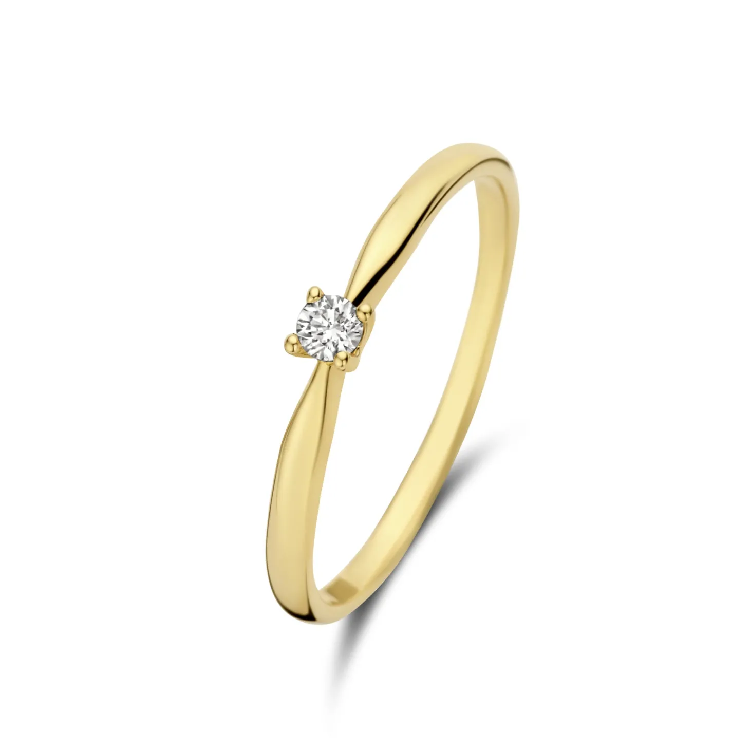 Isabel Bernard De la Paix Céline 14 karaat gouden ring met diamant 0.05 karaat Best