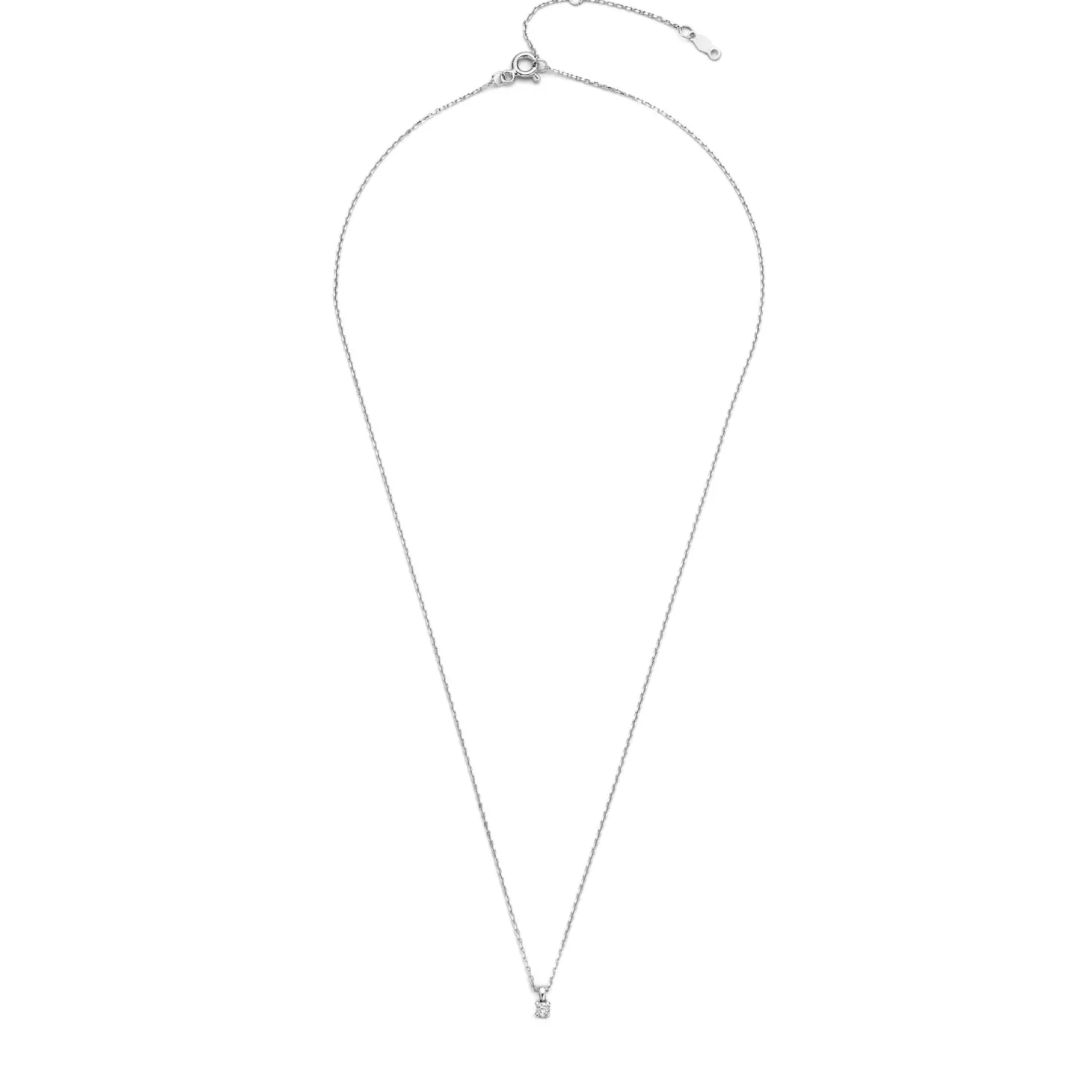 Isabel Bernard De la Paix Céline 14 karaat witgouden collier met diamant 0.05 karaat Sale