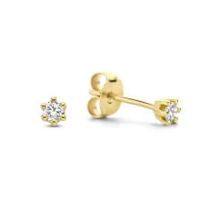 Isabel Bernard De la Paix Emily 14 karaat gouden oorknoppen met diamant 0.10 karaat Best Sale
