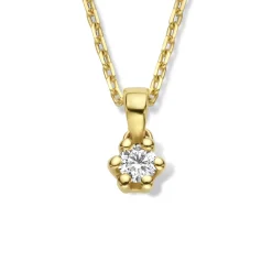 Isabel Bernard De la Paix Emily 14 karaat gouden collier met diamant 0.05 karaat Best