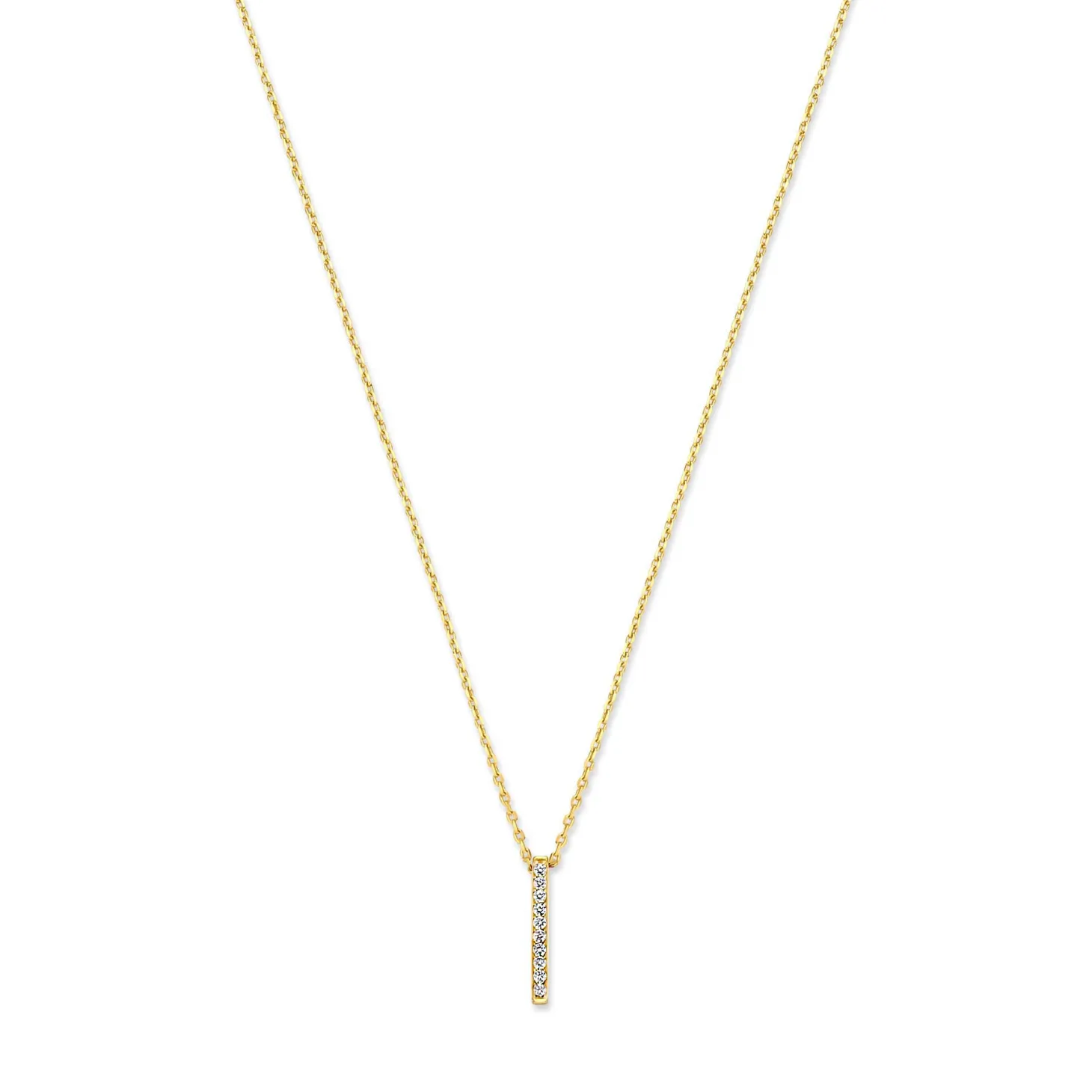 Isabel Bernard De la Paix Flavie 14 karaat gouden collier met diamant 0.06 karaat Cheap