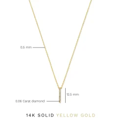 Isabel Bernard De la Paix Flavie 14 karaat gouden collier met diamant 0.06 karaat Cheap