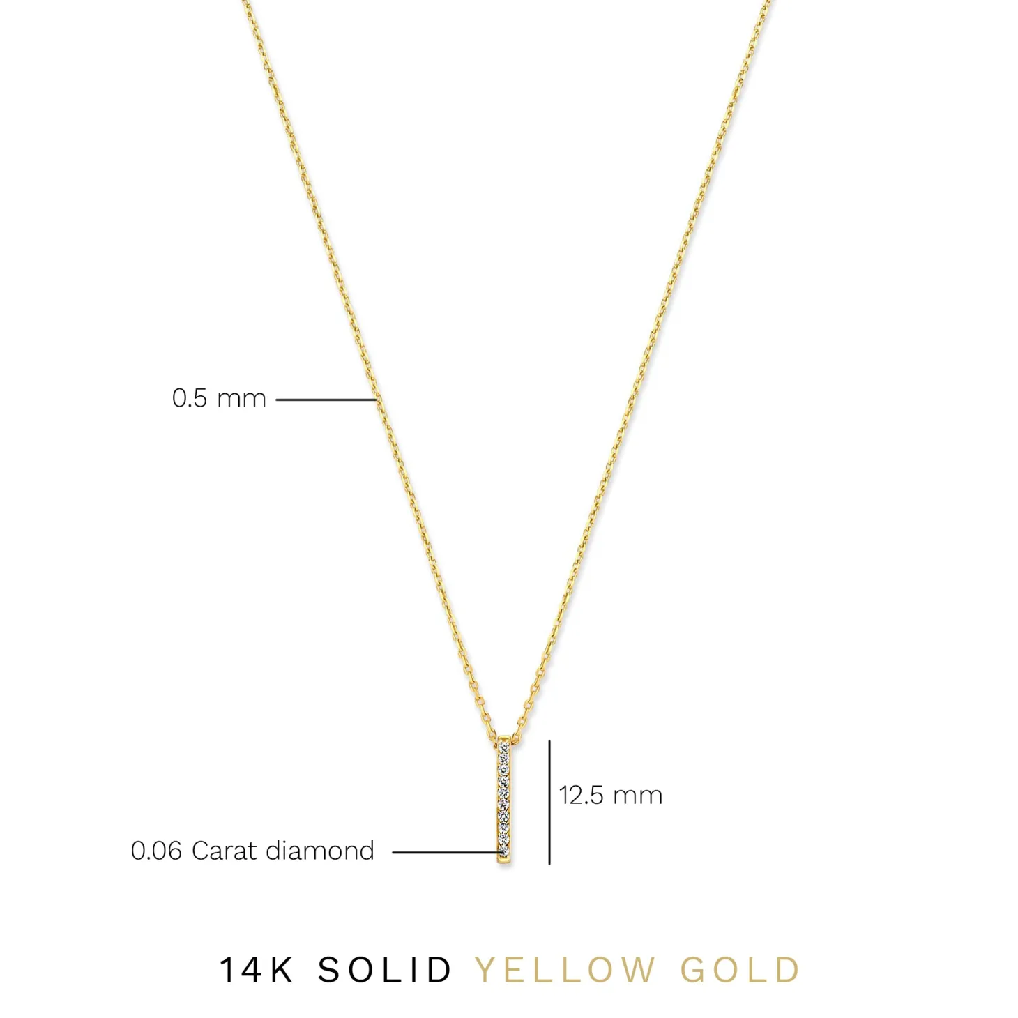 Isabel Bernard De la Paix Flavie 14 karaat gouden collier met diamant 0.06 karaat Cheap