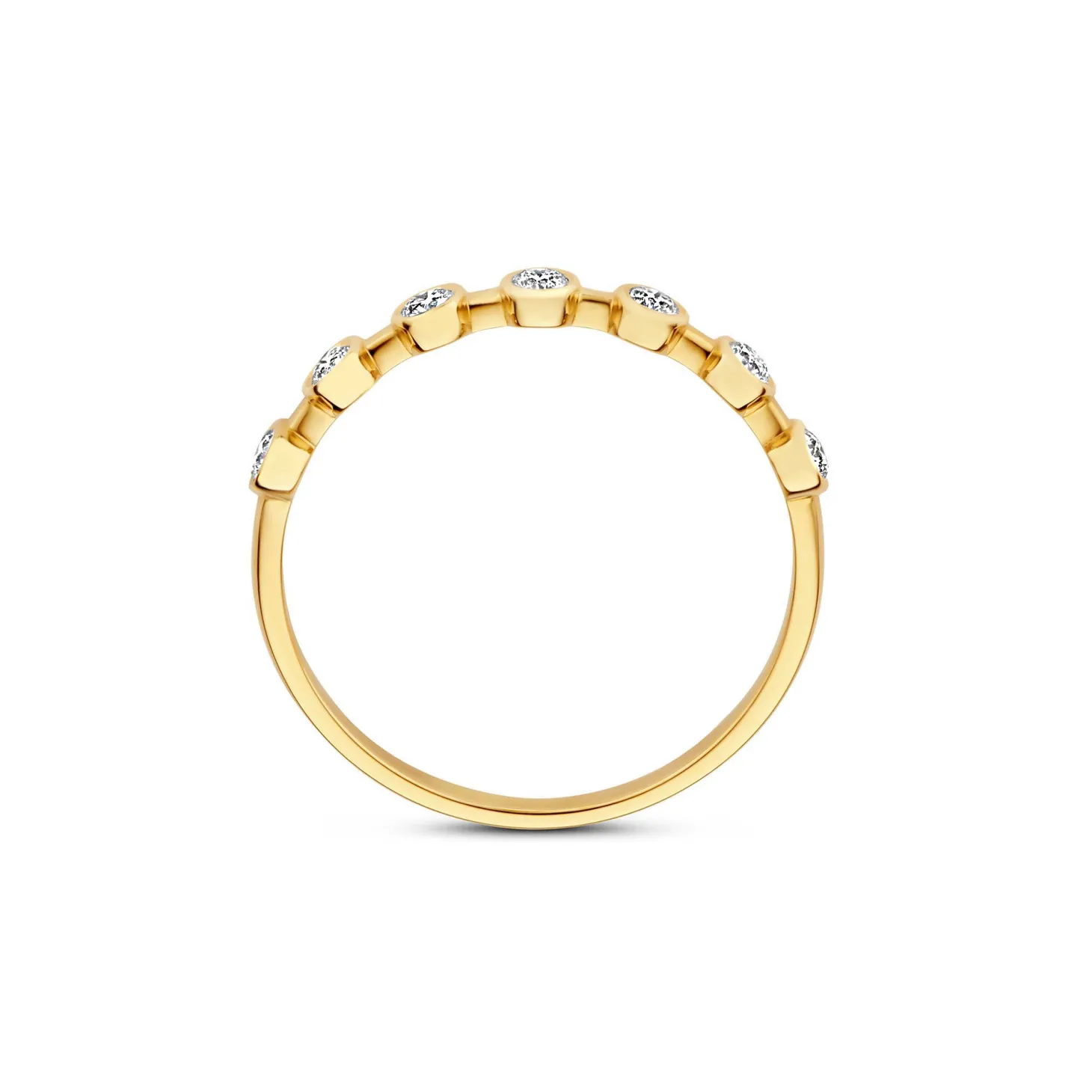 Isabel Bernard De la Paix Flavie 14 karaat gouden ring met diamant 0.18 karaat Store