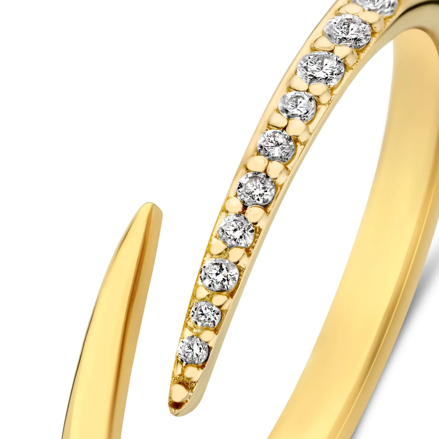 Isabel Bernard De la Paix Flavie 14 karaat gouden ring met diamant 0.09 karaat Clearance