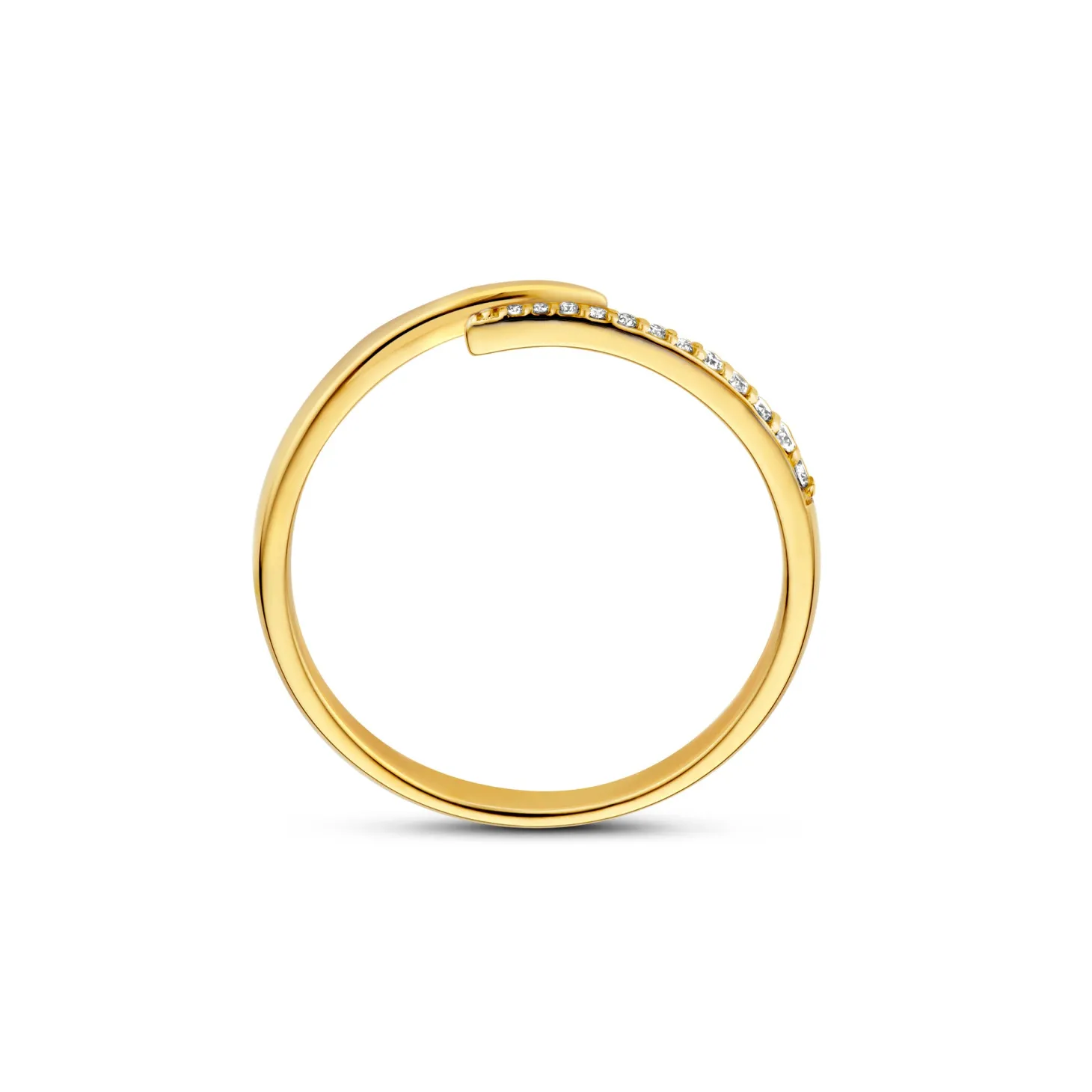 Isabel Bernard De la Paix Flavie 14 karaat gouden ring met diamant 0.09 karaat Clearance