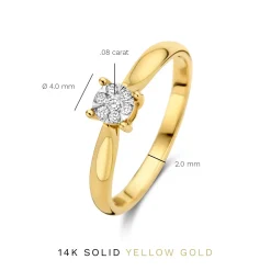 Isabel Bernard De la Paix Hanaé 14 karaat gouden ring met diamant 0.08 karaat Store