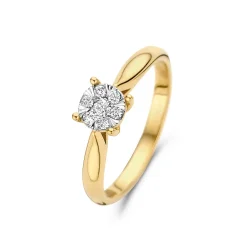 Isabel Bernard De la Paix Hanaé 14 karaat gouden ring met diamant 0.14 karaat Clearance