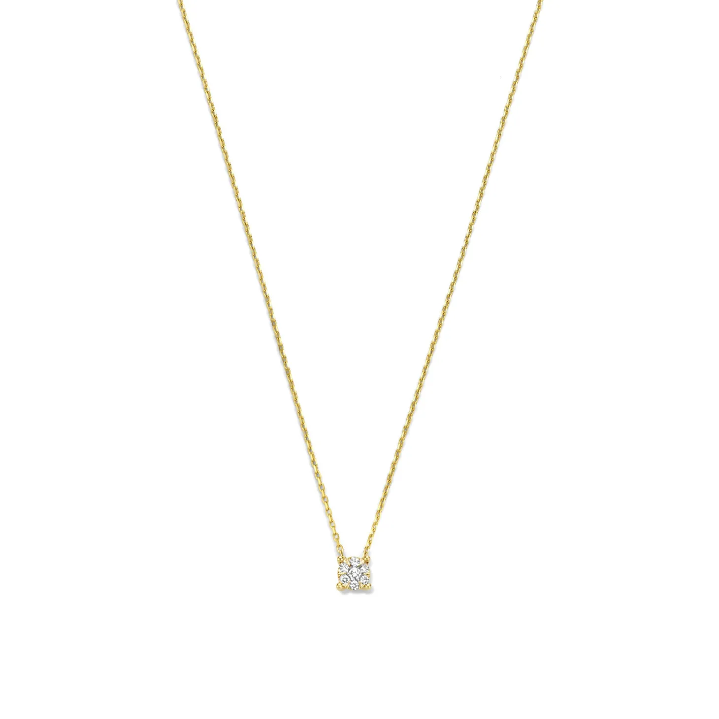 Isabel Bernard De la Paix Hanaé 14 karaat gouden collier met diamant 0.08 karaat Hot