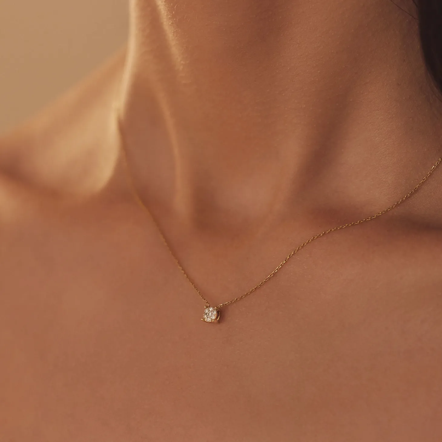 Isabel Bernard De la Paix Hanaé 14 karaat gouden collier met diamant 0.08 karaat Hot